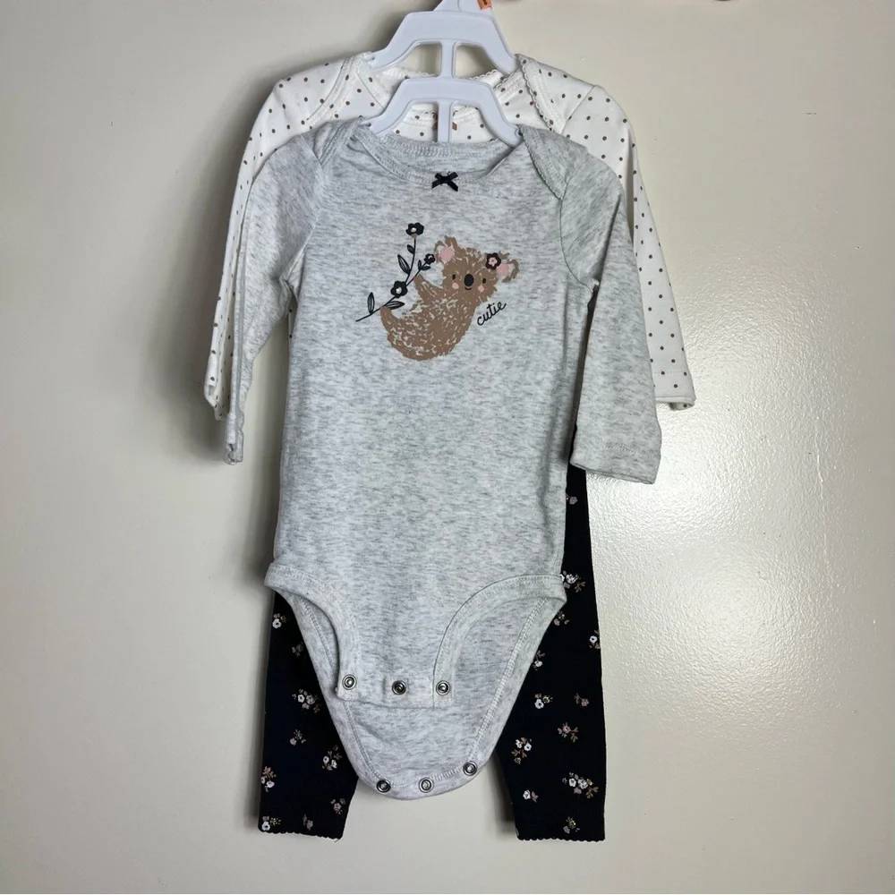 Baby Carter’s three-piece koala Bodysuit and pants‎ set
